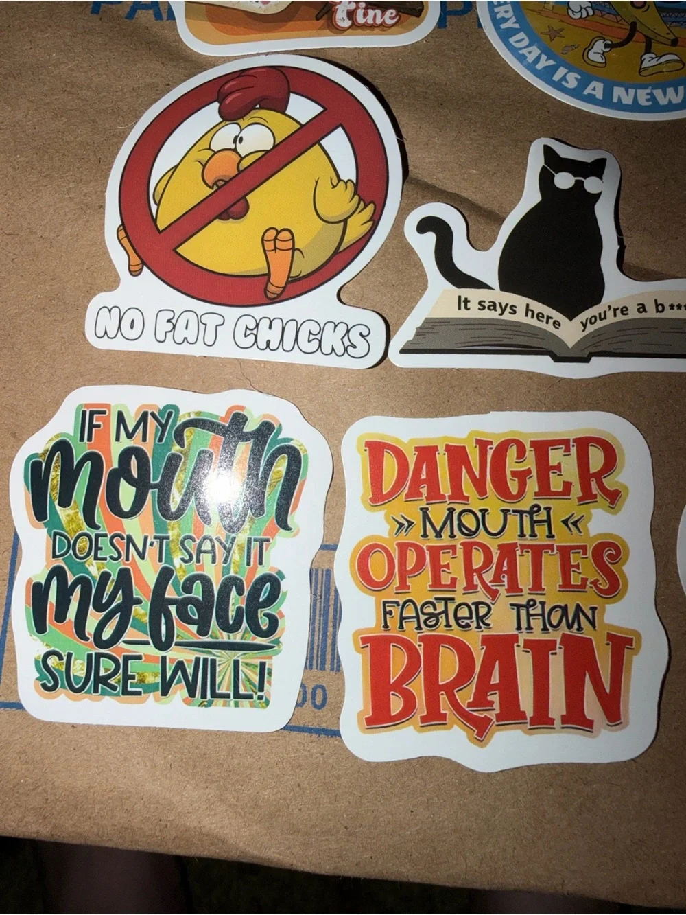 Assorted Funny Sticker Pack - set of 10